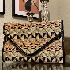 BCBGeneration woven clutch 🌈